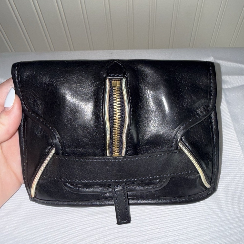 Lacoste Black Leather Gold Clutch Wallet Spring Summer 2012 Limited Ed.  1/1200